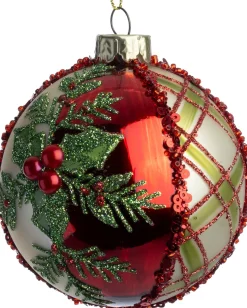Intratuin kerstbal Dunkeld goud / rood D 10 cm