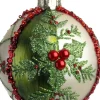 Intratuin kerstbal Dunkeld goud / groen D 8 cm