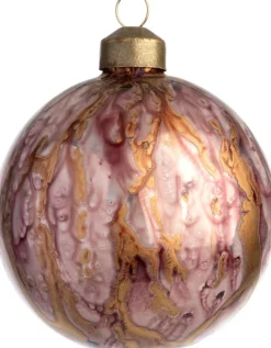 Intratuin kerstbal Dunquin bordeaux / oranje D 8 cm