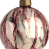 Intratuin kerstbal Dunquin wit / bordeaux D 8 cm