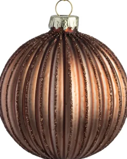 Intratuin kerstbal Finnea bruin D 8 cm