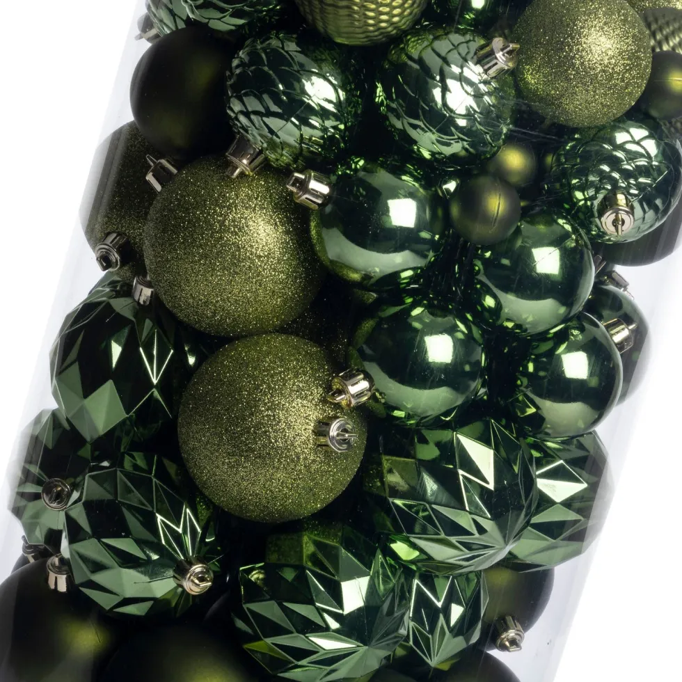 Intratuin kerstbal Flint box groen D 4 / 6 / 8 cm 100-delig
