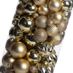 Intratuin kerstbal Flint box goud D 4 / 6 / 8 cm 100-delig