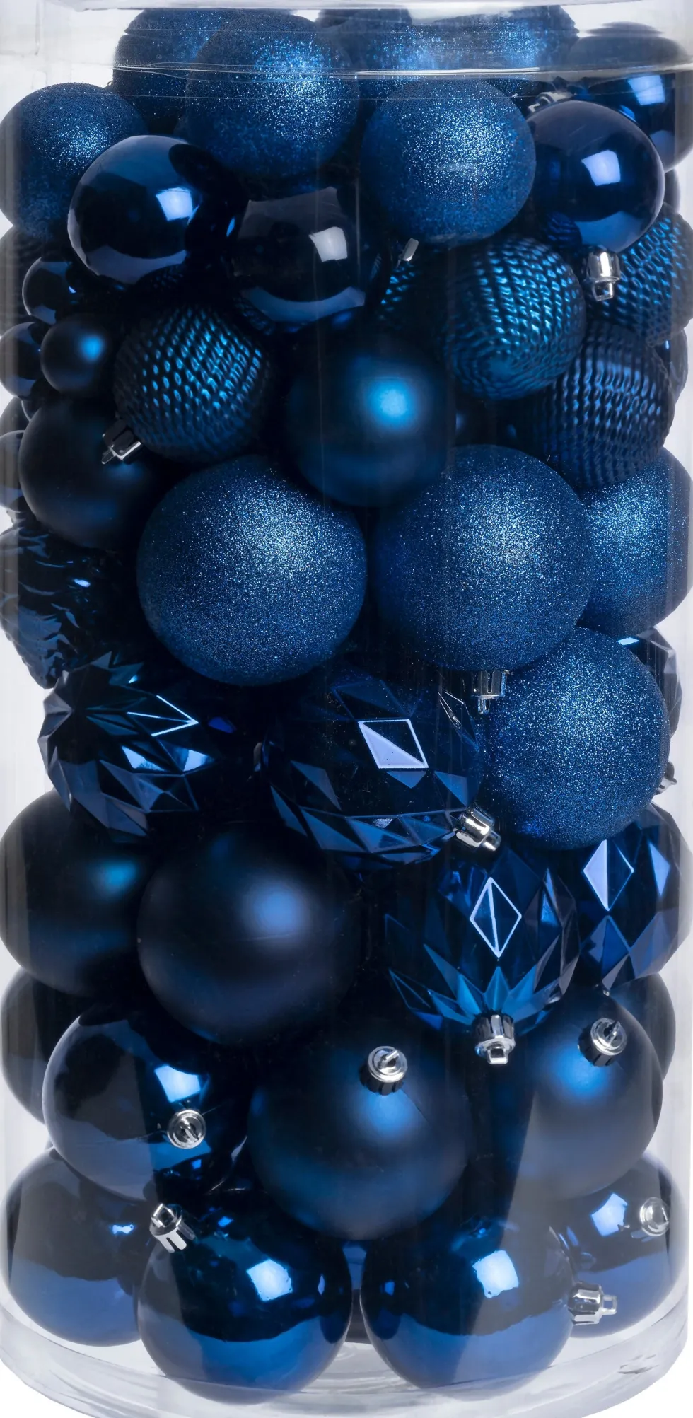 Intratuin kerstbal Flint box blauw D 4 / 6 / 8 cm 100-delig