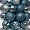 Intratuin kerstbal Flint box lichtblauw D 4 / 6 / 8 cm 100-delig