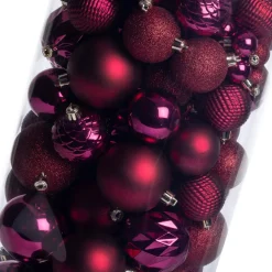 Intratuin kerstbal Flint box paars D 4 / 6 / 8 cm 100-delig
