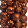 Intratuin kerstbal Flint box oranje D 4 / 6 / 8 cm 100-delig