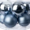 Intratuin kerstbal Gaby blauw D 6 cm 10 stuks