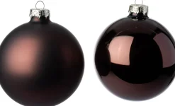 Intratuin kerstbal Gaby bruin D 6,7 cm 8 stuks
