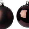 Intratuin kerstbal Gaby bruin D 6 cm 10 stuks