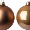 Intratuin kerstbal Gaby karamel D 8 cm 6 stuks