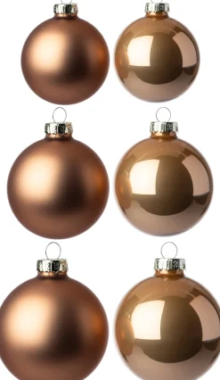 Intratuin kerstbal Gaby karamel D 5 / 6 / 7 cm 42 stuks