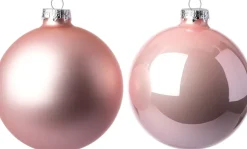 Intratuin kerstbal Gaby roze D 5 cm 12 stuks
