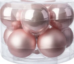 Intratuin kerstbal Gaby roze D 6 cm 10 stuks