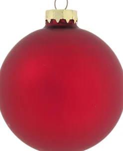 Intratuin kerstbal glas rood D 8 cm 6 stuks