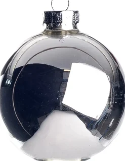 Intratuin kerstbal glas zilver D 7 cm