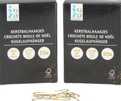 Intratuin kerstbalhaakjes goud 2 x 50 stuks