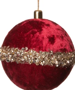 Intratuin kerstbal Halley rood D 11 cm
