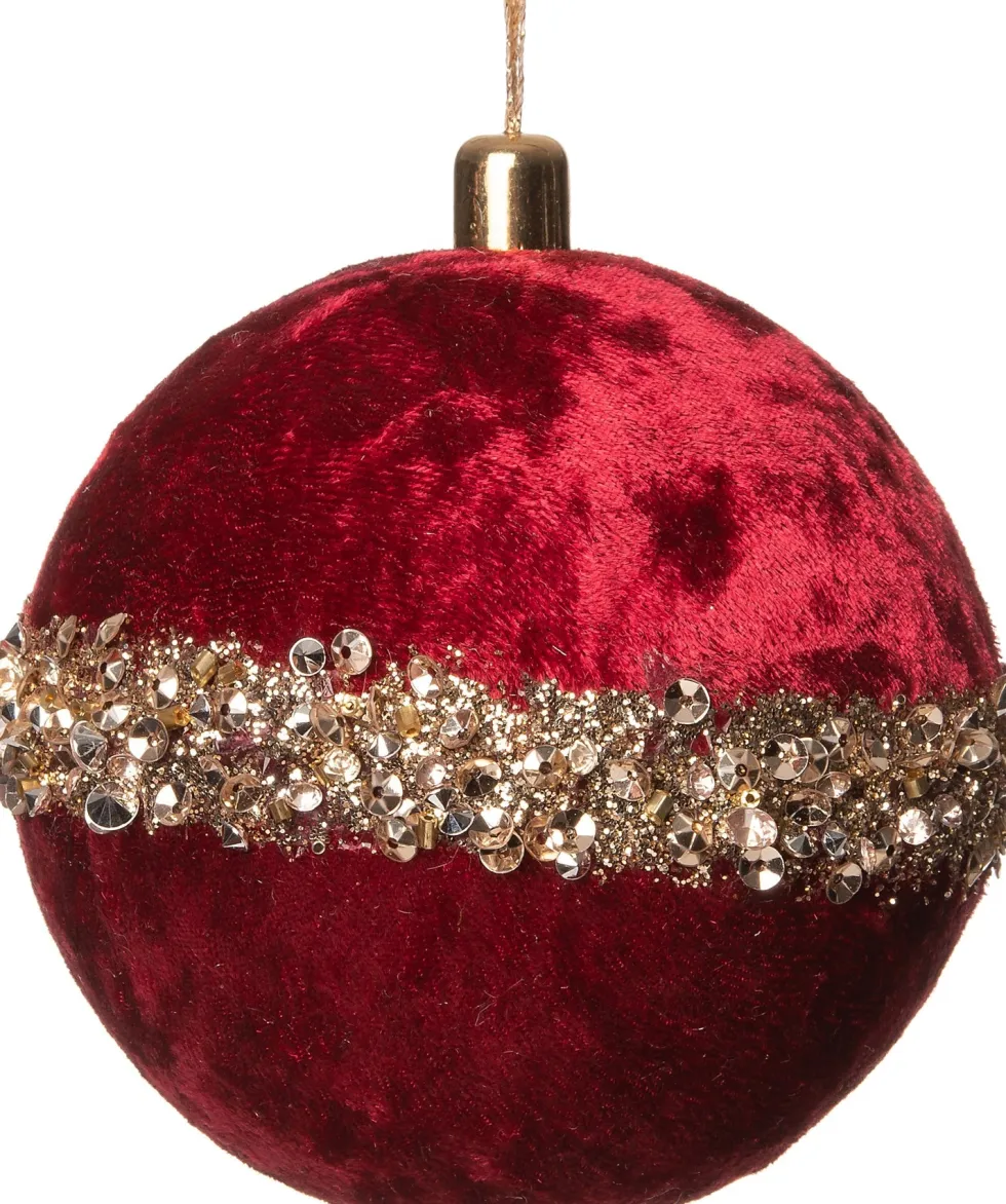 Intratuin kerstbal Halley rood D 11 cm
