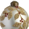 Intratuin kerstbal Heather goud D 8 cm