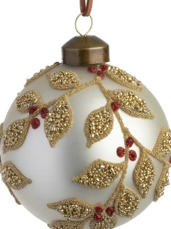 Intratuin kerstbal Heather goud D 8 cm