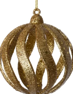 Intratuin kerstbal Hella goud D 7,5 H 8 cm