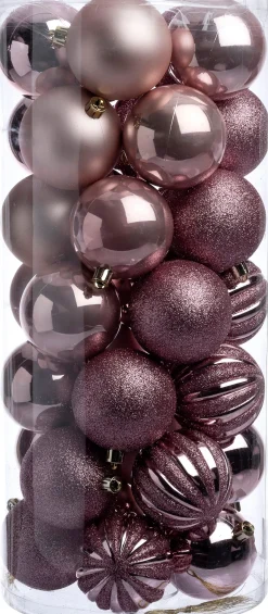 Intratuin kerstbal Henson roze D 7 cm 50 stuks