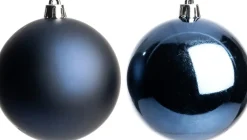 Intratuin kerstbal Iven blauw D 8 cm 6 stuks