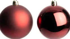 Intratuin kerstbal Iven bordeaux D 10 cm 4 stuks