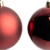 Intratuin kerstbal Iven bordeaux D 6 cm 12 stuks