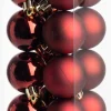 Intratuin kerstbal Iven bordeaux D 4 cm 16 stuks
