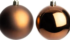 Intratuin kerstbal Iven bruin D 6 cm 12 stuks