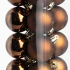 Intratuin kerstbal Iven bruin D 4 cm 16 stuks