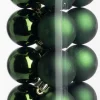 Intratuin kerstbal Iven donkergroen D 4 cm 16 stuks