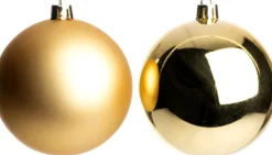 Intratuin kerstbal Iven goud D 10 cm 4 stuks