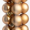 Intratuin kerstbal Iven karamel D 4 cm 16 stuks