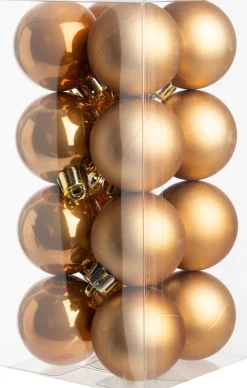 Intratuin kerstbal Iven karamel D 4 cm 16 stuks