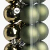 Intratuin kerstbal Iven lichtgroen D 4 cm 16 stuks