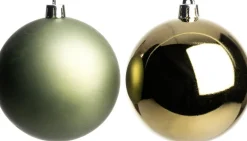 Intratuin kerstbal Iven lichtgroen D 8 cm 6 stuks