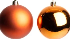 Intratuin kerstbal Iven oranje D 6 cm 12 stuks