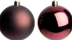 Intratuin kerstbal Iven paars D 10 cm 4 stuks