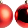 Intratuin kerstbal Iven rood D 8 cm 6 stuks