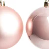 Intratuin kerstbal Iven roze D 8 cm 6 stuks