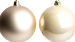 Intratuin kerstbal Iven wit D 8 cm 6 stuks