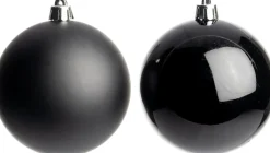 Intratuin kerstbal Iven zwart D 6 cm 12 stuks