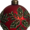 Intratuin kerstbal Jaxie rood hulst D 8 cm