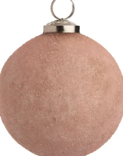 Intratuin kerstbal Jess roze mat D 10 cm