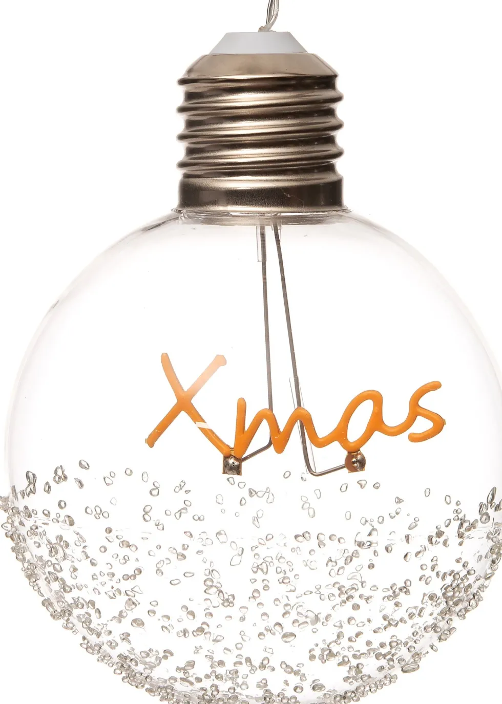 Intratuin kerstbal Joli xmas met LED verlichting transparant D 10 cm