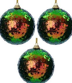 Intratuin kerstbal Jonta groen D 8 cm 3 stuks