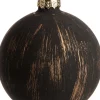Intratuin kerstbal Josalyn streep zwart D 8 cm